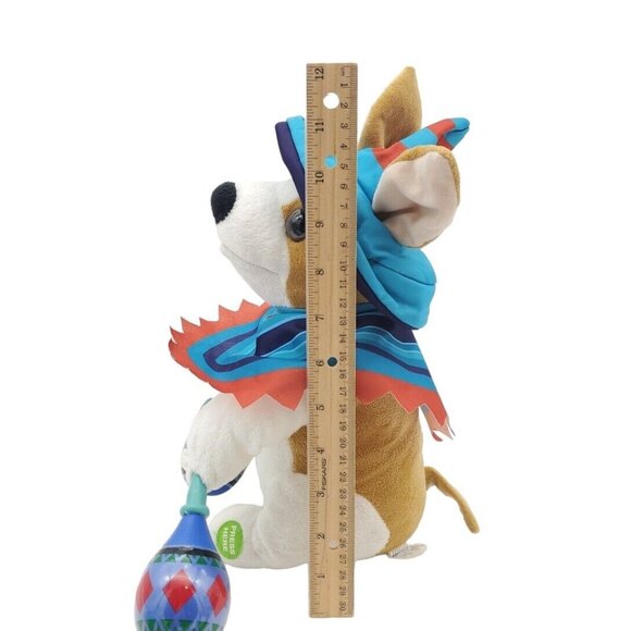 Chihuahua Dog Plush Maracas Poncho Sing Macarena Sound N Light Animatronics WORK - Picture 7 of 8